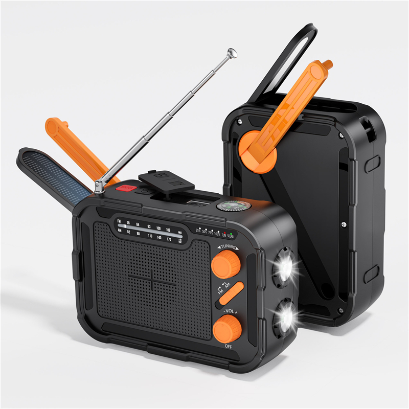 Solar Emergency Charger - Banque d'alimentation solaire d'urgence, radio à