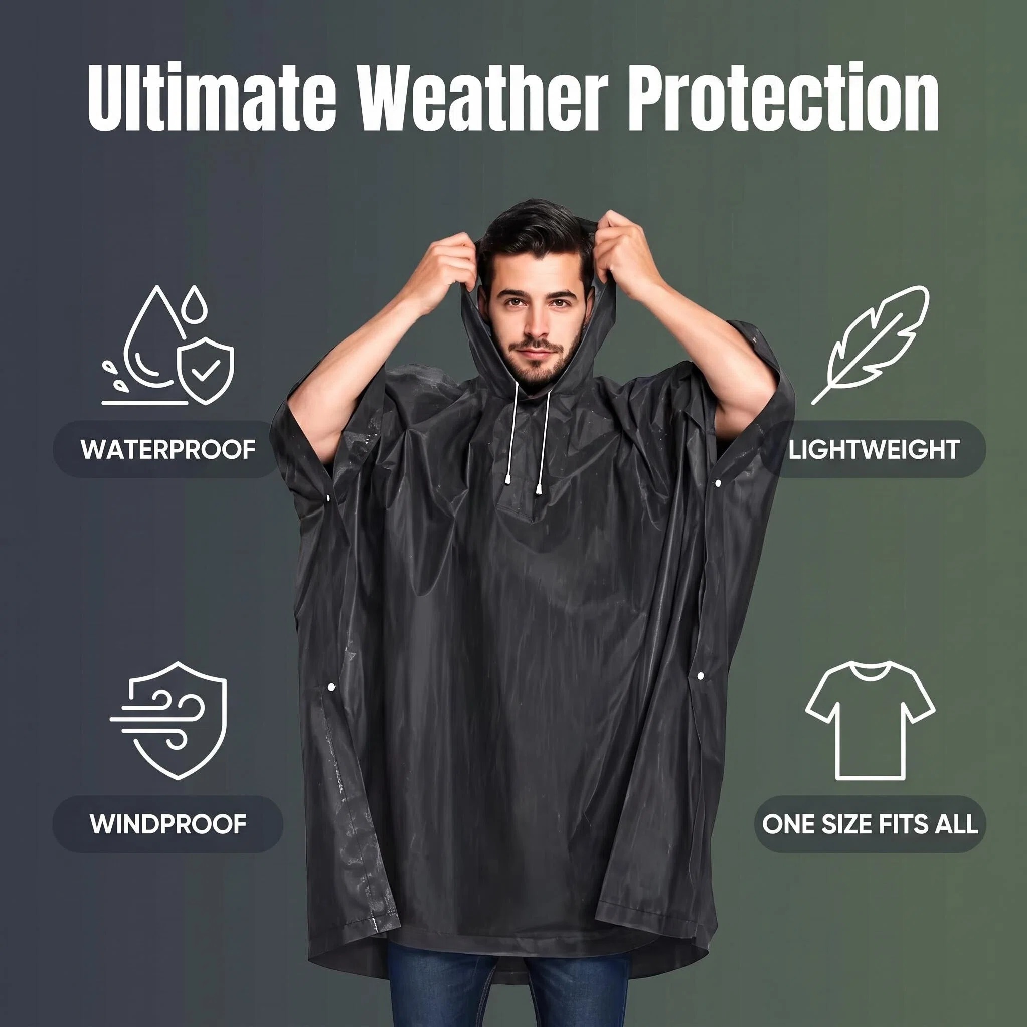 Poncho tactique 3 en 1 pour l' - Emergency Poncho Rain avis et prix
