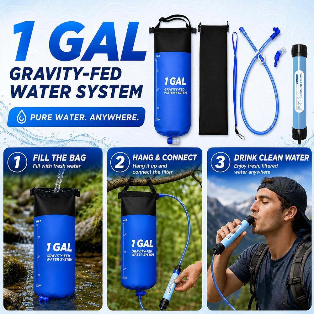 Kit de paille avec sac filtran - Bivy Bag Emergency avis et prix